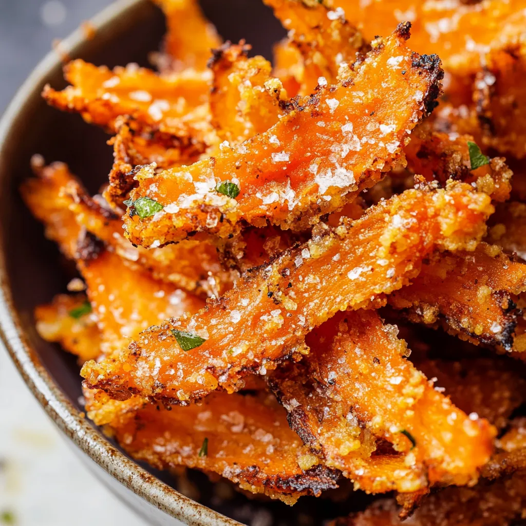 A bowl of fried carrots with salt.