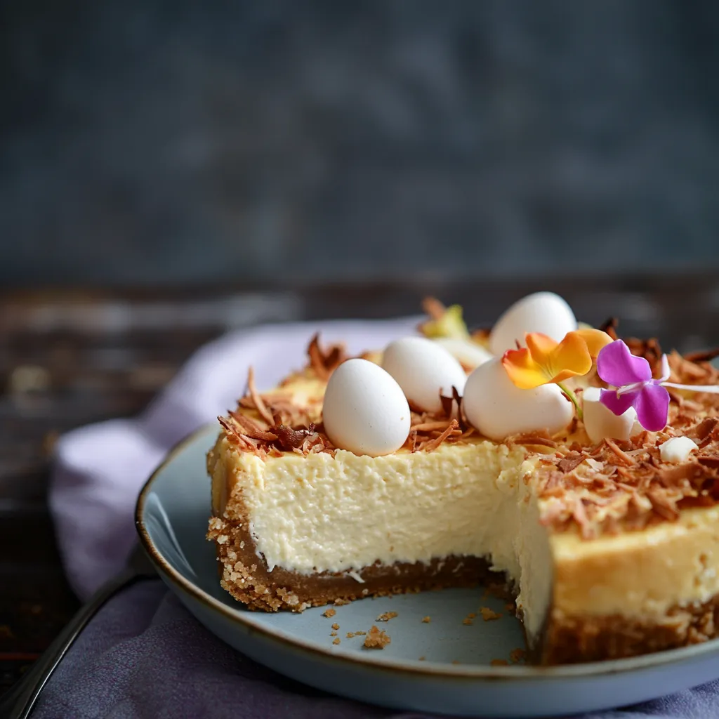A slice of cake with a flower on top.