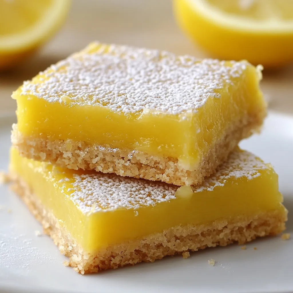 A white plate with two pieces of lemon cake.