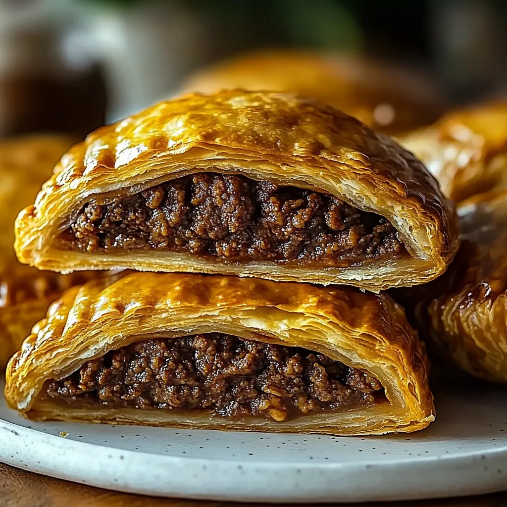 A plate of pastries with one of them being a meat filled pastry.