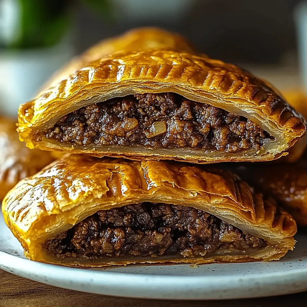 A plate of pastries with one of them being a meat filled pastry.
