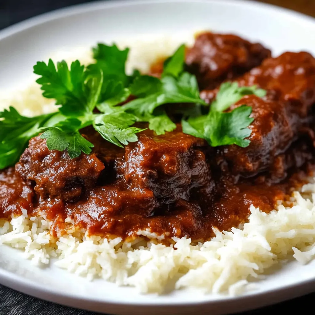 A plate of food with rice and meat.