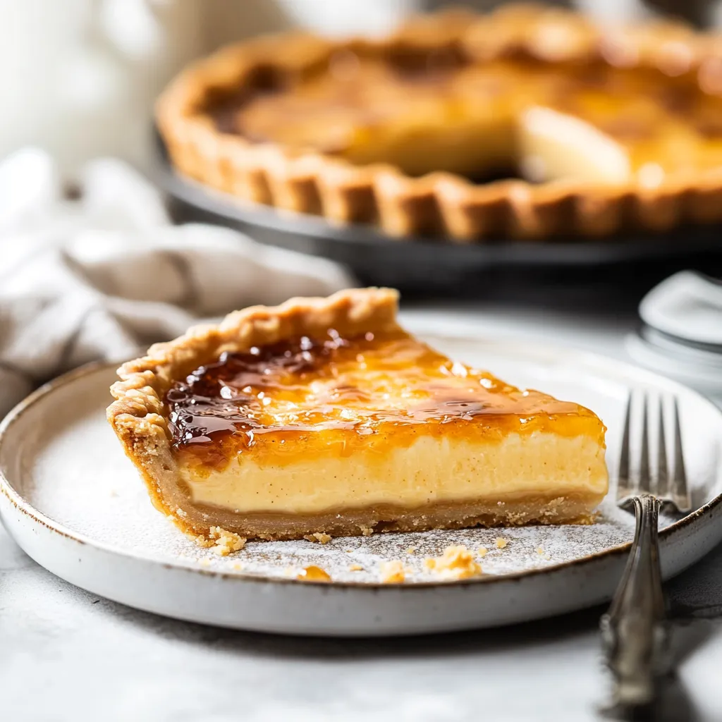 A slice of pie on a plate.