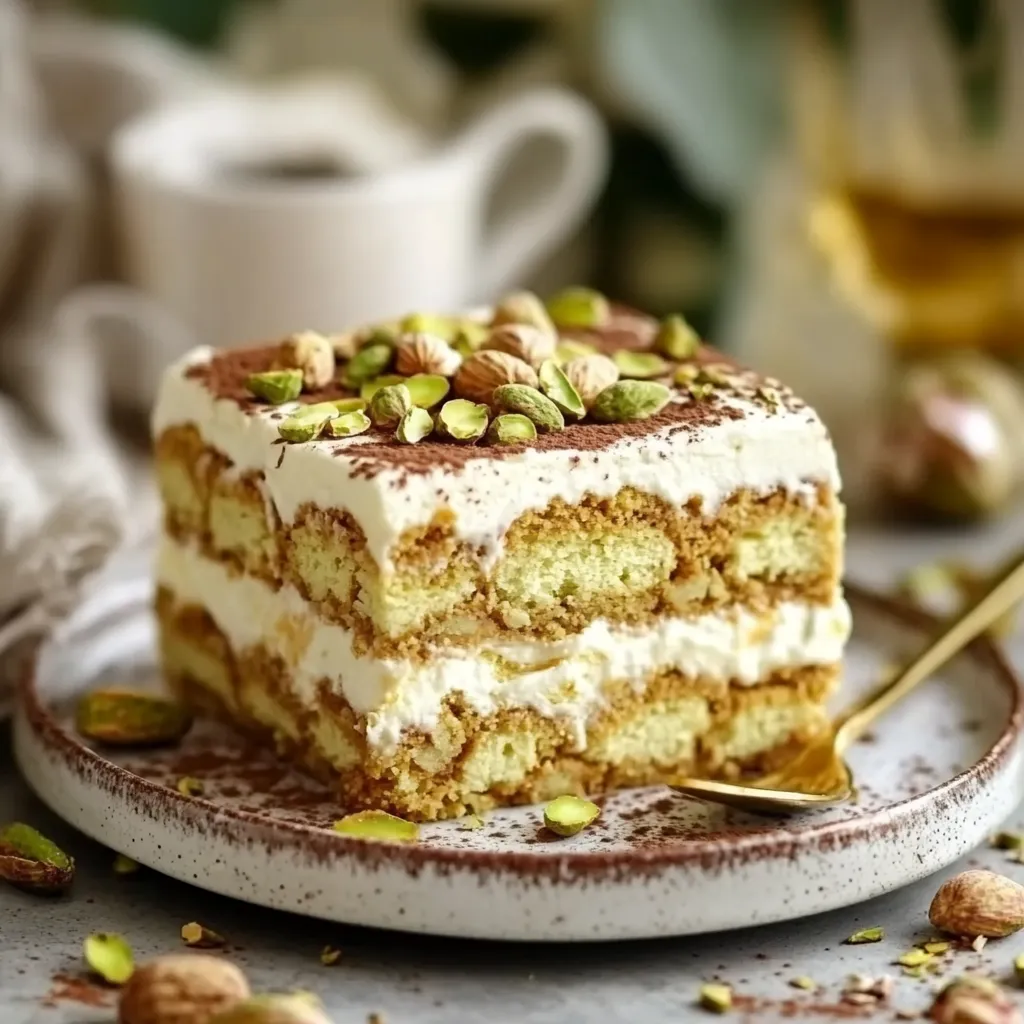 A slice of cake with almonds on top.