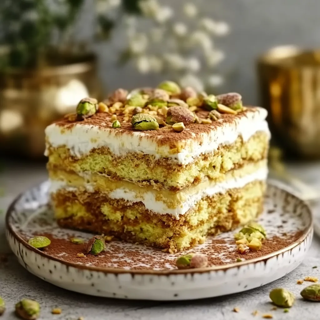 A slice of cake with white frosting and nuts on top.