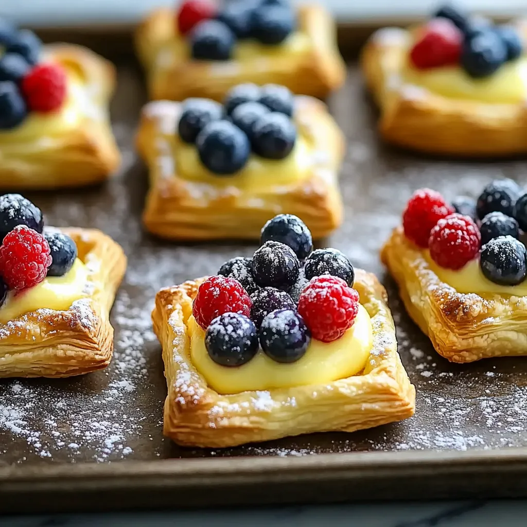Tray of pastries packed with fresh berries.