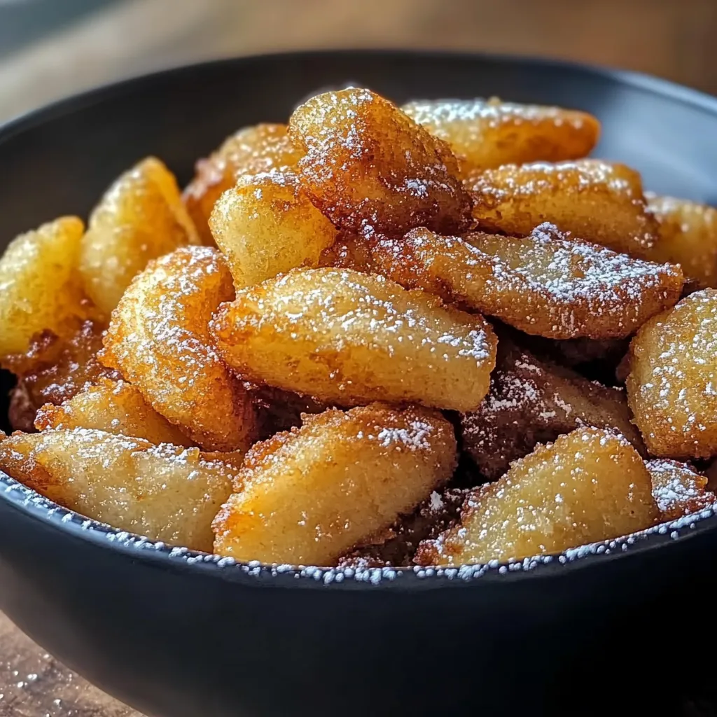 A bowl of sugar coated doughnuts.