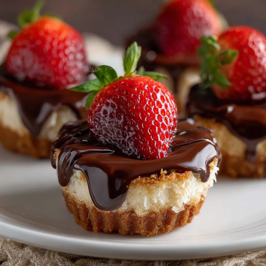 Chocolate and strawberry desserts on a plate.